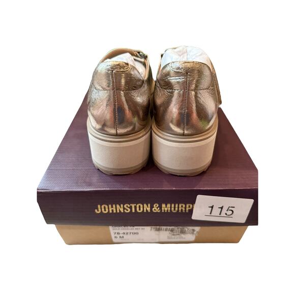 Johnston & Murphy Women's Gold Metallic Sheepskin Gracelyn Mary Jane Size 6M - Picture 8 of 11